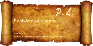Prohászka Laura névjegykártya