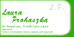 laura prohaszka business card